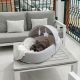 Babynest - Faltbares Reisebett und Babykorb-Grau