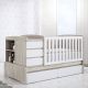 Multifunktionsbett Combi Nest-Eiche-Weiß-2 Unterbettschubladen